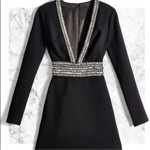Marciano Patti Black Embellished Mini Dress
